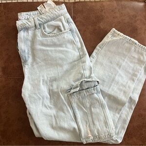 Zara cargo high waisted wide leg jeans